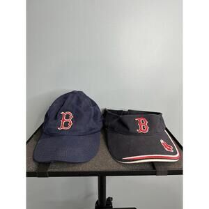 2 Hats 1 Vintage 90's Jason Varitek #12 Boston Red Sox Logo Snapback &1 Viser